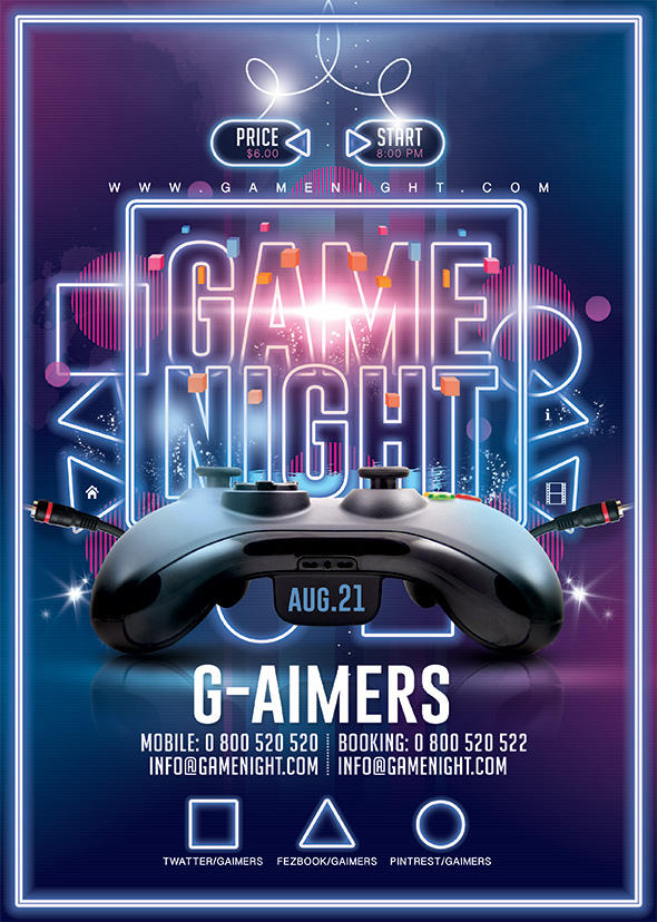 Game Night Flyer by n2n44