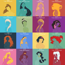 Myers Briggs Disney Princesses and Heroines by LittleMsArtsy