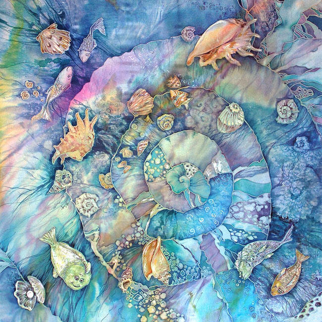 kerchief with fishes by ireneya