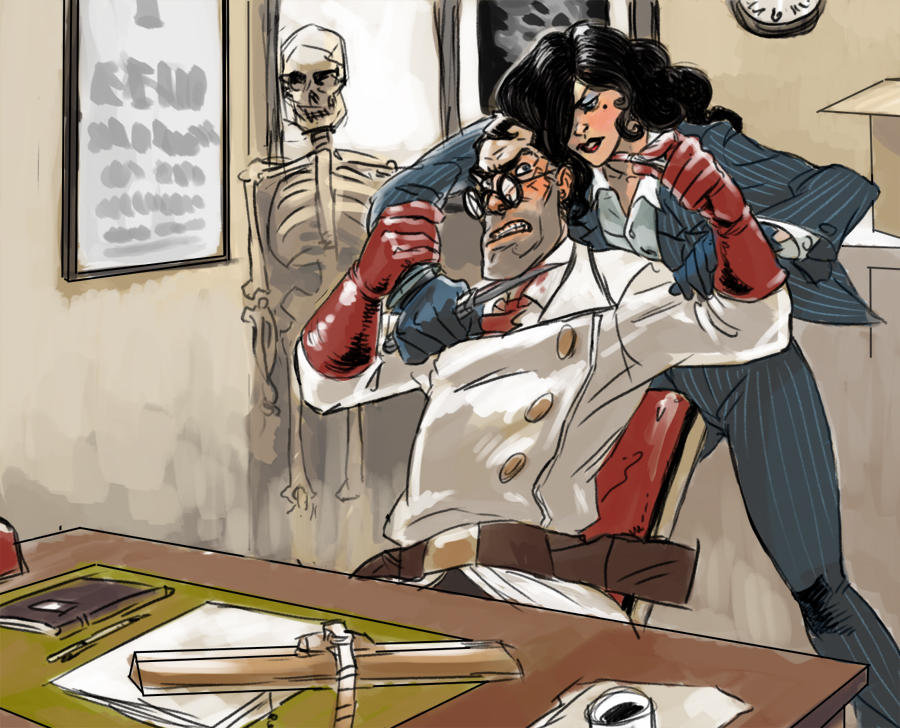 Speed Commish - Medic V Lady-Spy by KGBigelow