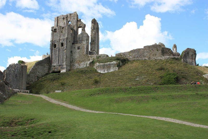 Corfe castle hill by CAStock