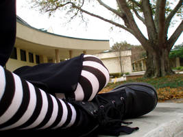 Tights in the Courtyard by missdefective