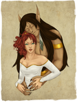 Aharamen and Kira by Gnewi