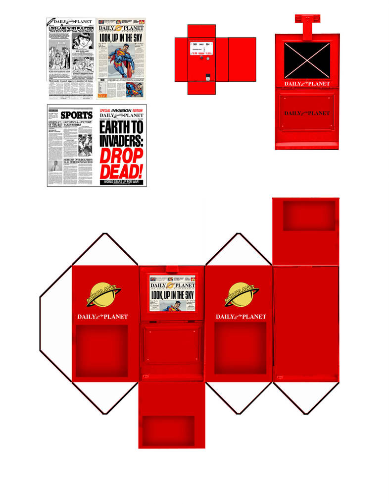 Newspaper Rack Red by MisterBill82