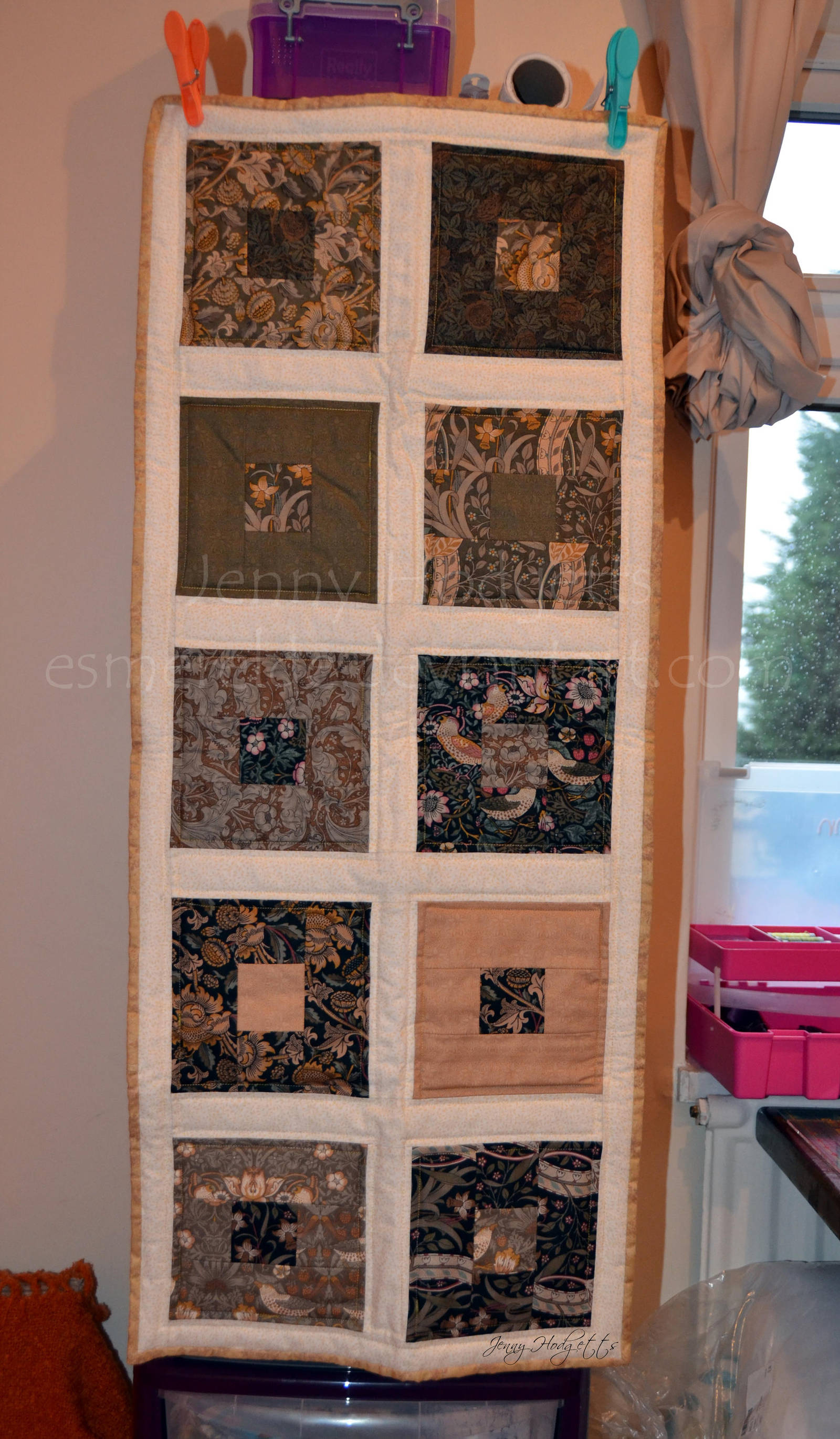 Morris Table Runner in Brown by Esmerelde