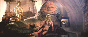 Amber Heard enslaved to the Hutt by TheMightyMasterJabba