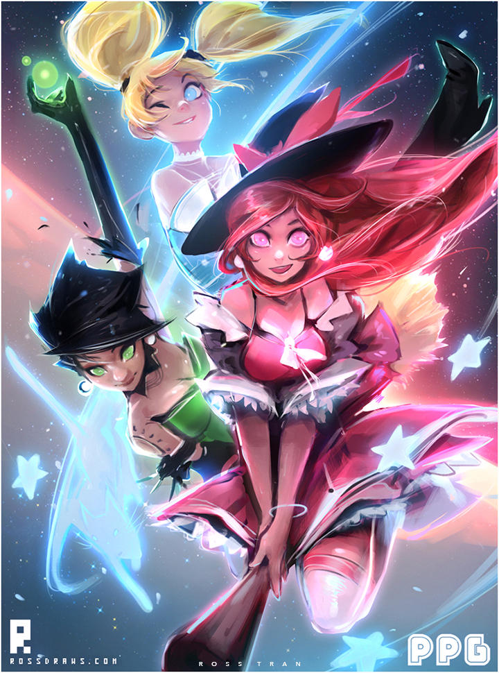 PowerPuff Witches : YouTube! by rossdraws