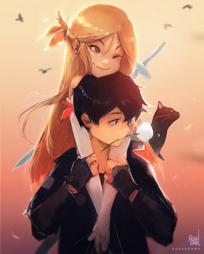 Kirito And Asuna: White Rose by rossdraws