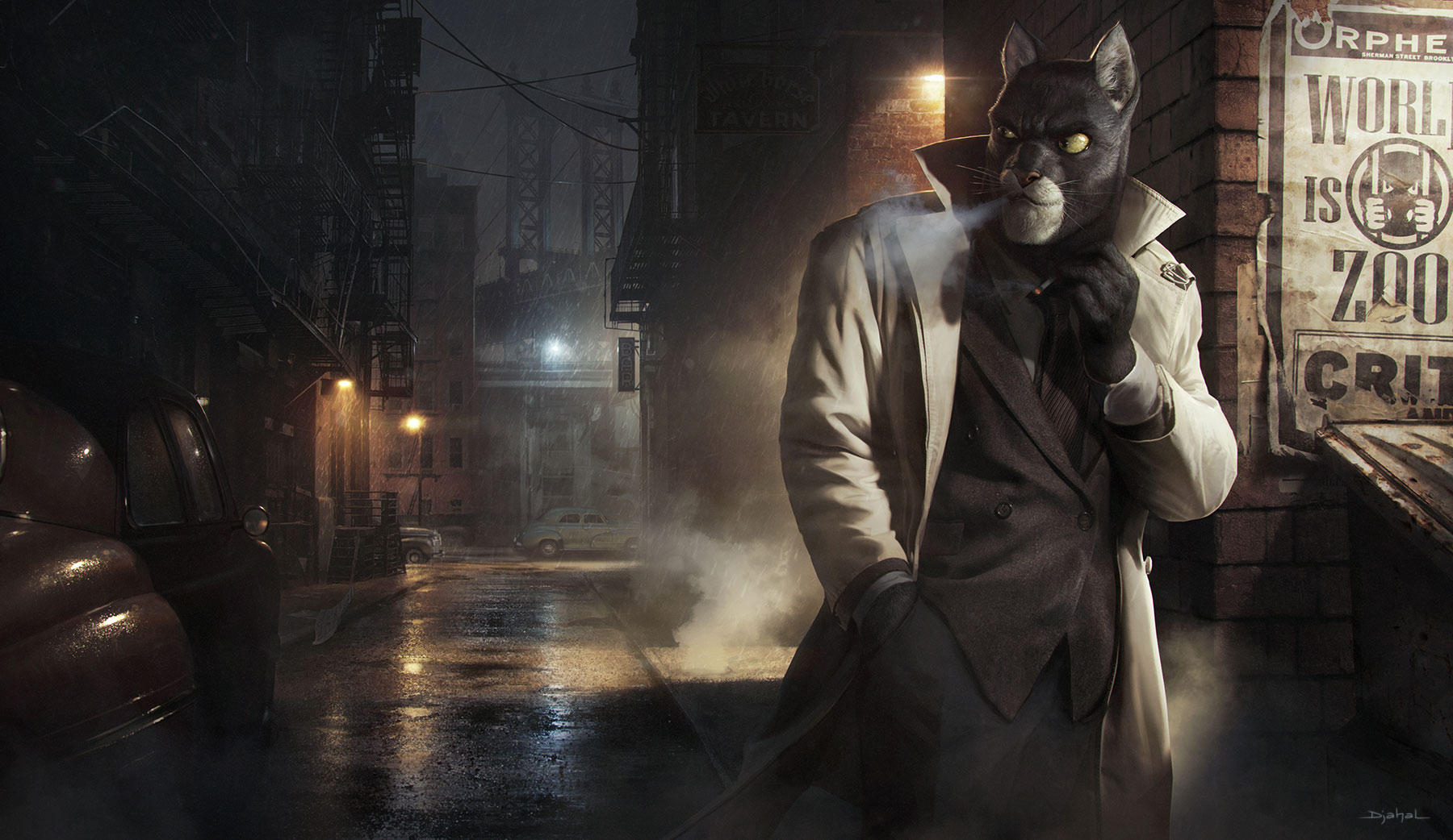 2013 | Illustration | Fan art | Blacksad by djahal