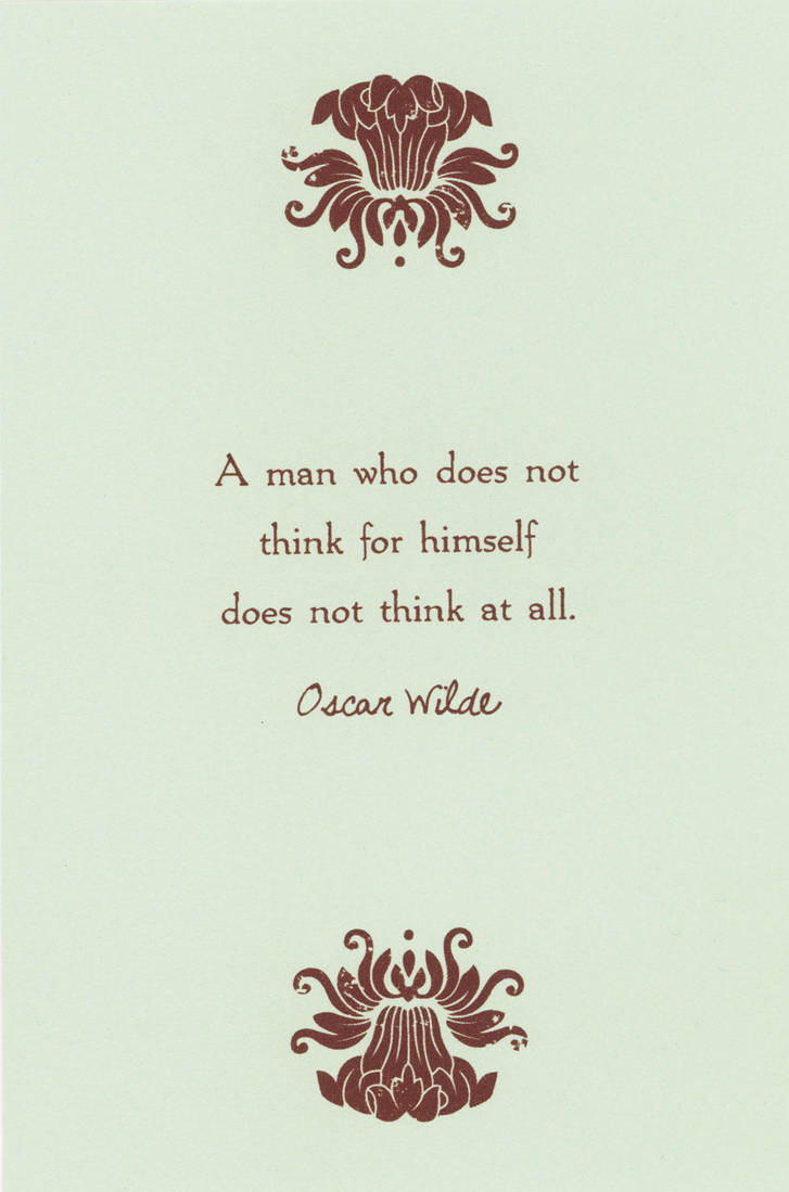 A Man Who Does Not Think by WildeGeeks