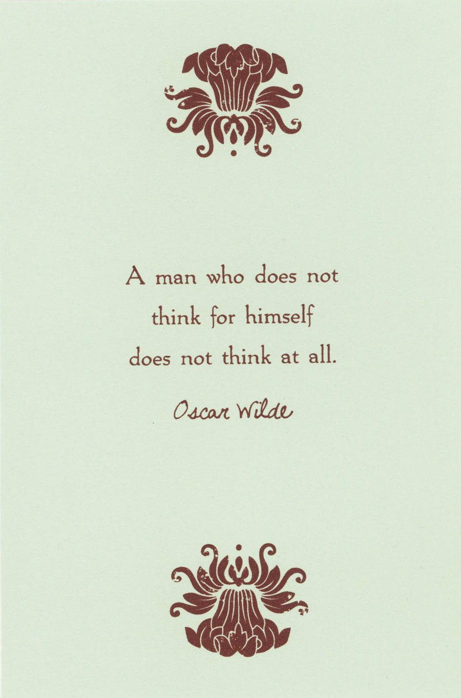 A Man Who Does Not Think by WildeGeeks