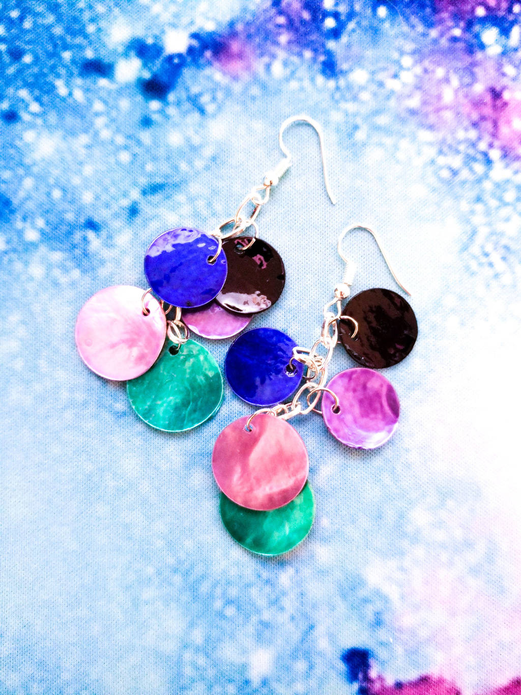 Galaxy Dragon Scale Earrings by WildeGeeks