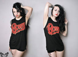 Just me, Mr. Bowie and my lipstick by AshtrayheartRomina