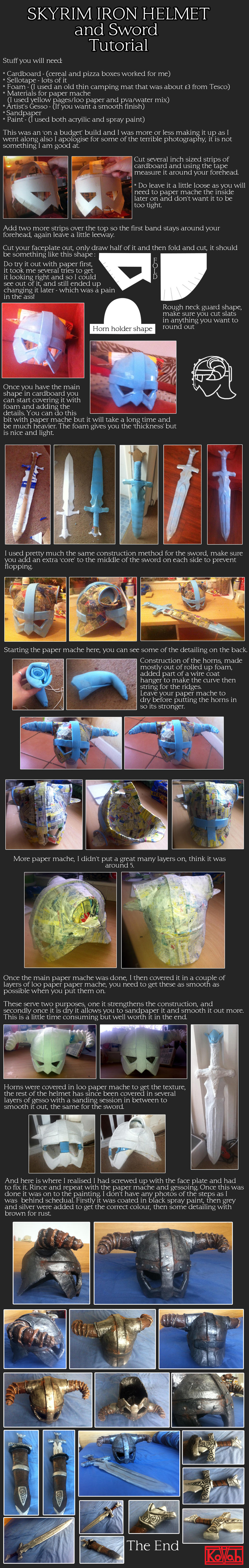 Iron Helmet and Sword cosplay tutorial by kovah