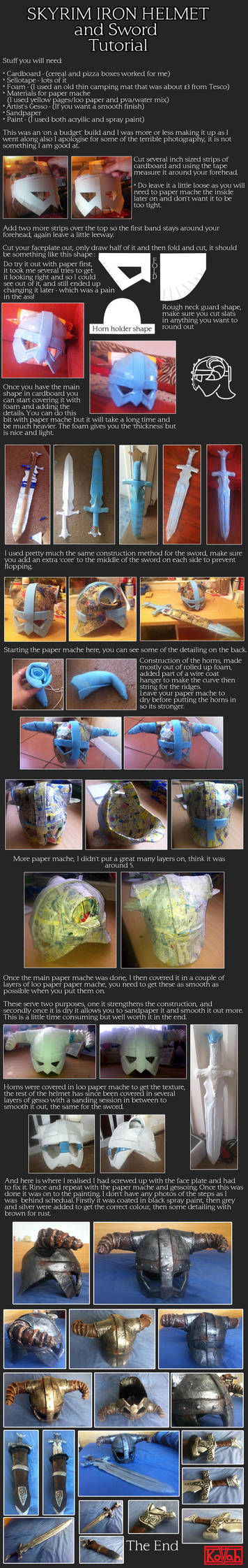 Iron Helmet and Sword cosplay tutorial by kovah