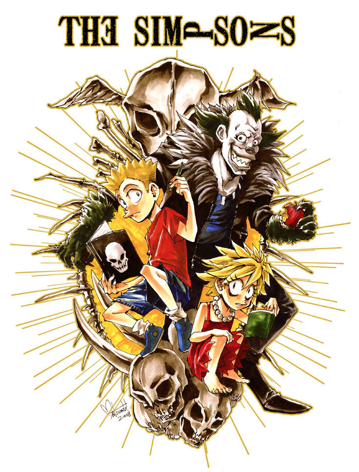 Simpsons Death Note by spacecoyote