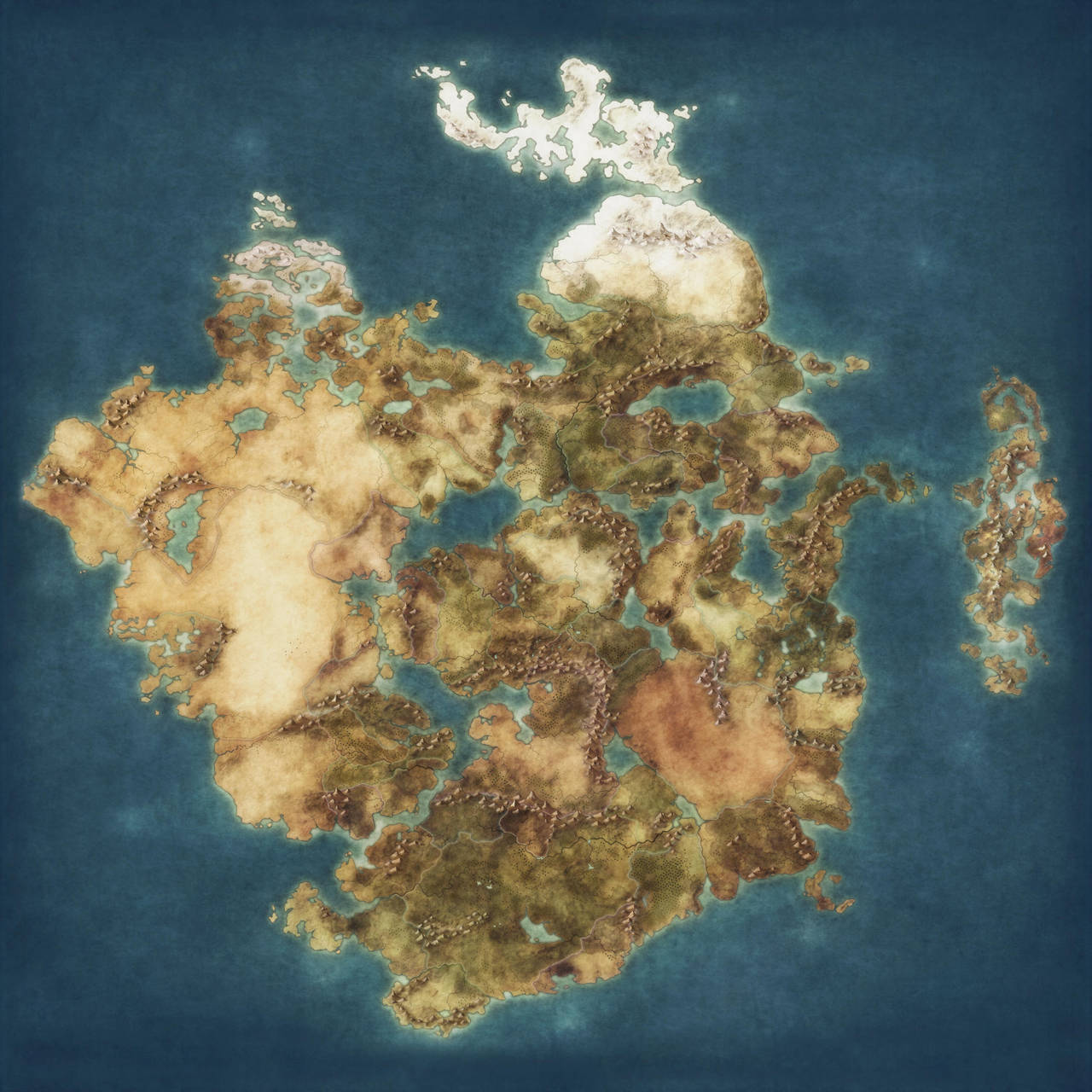 Blank Fantasy Map - High Resolution by Quabbe
