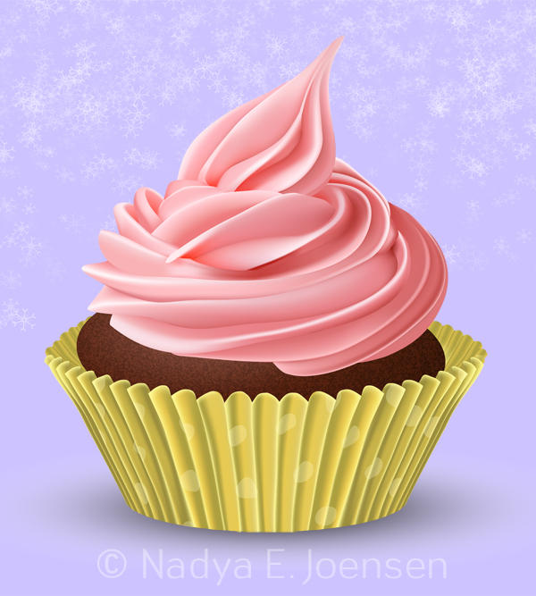 Pink vector cupcake by nadda1984