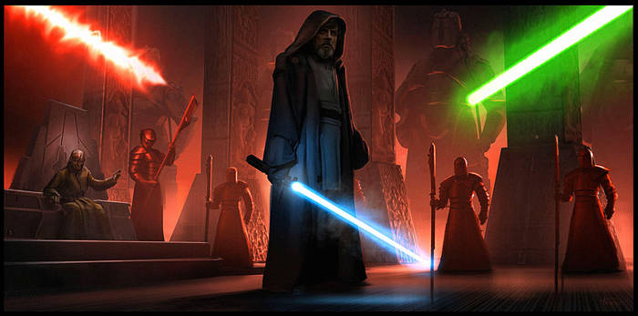 Speculative Last Jedi art: Throne Room battle by cgfelker