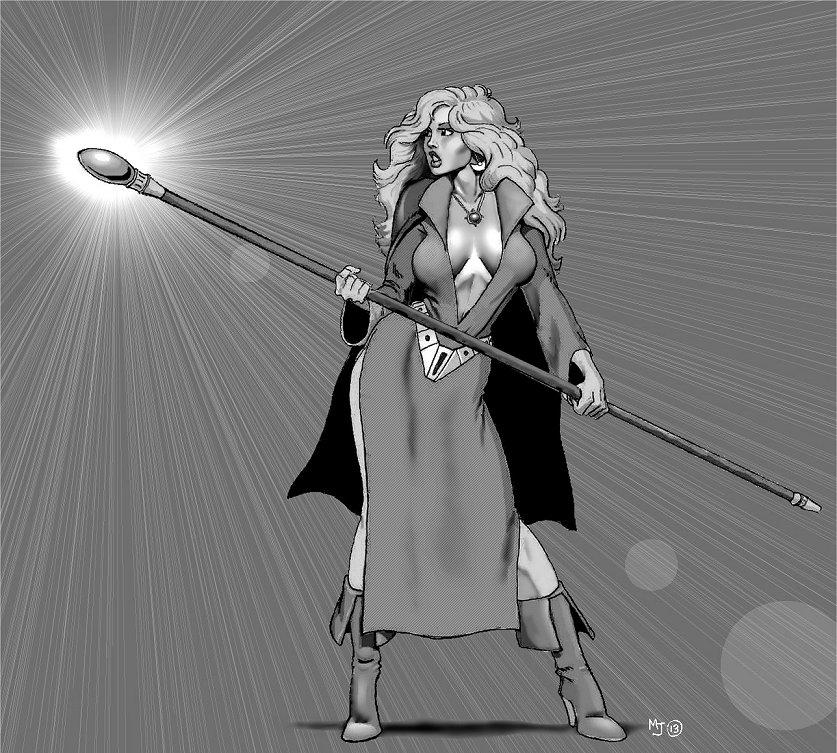 Joanna with Staff of Rage 2 by mjarrett1000