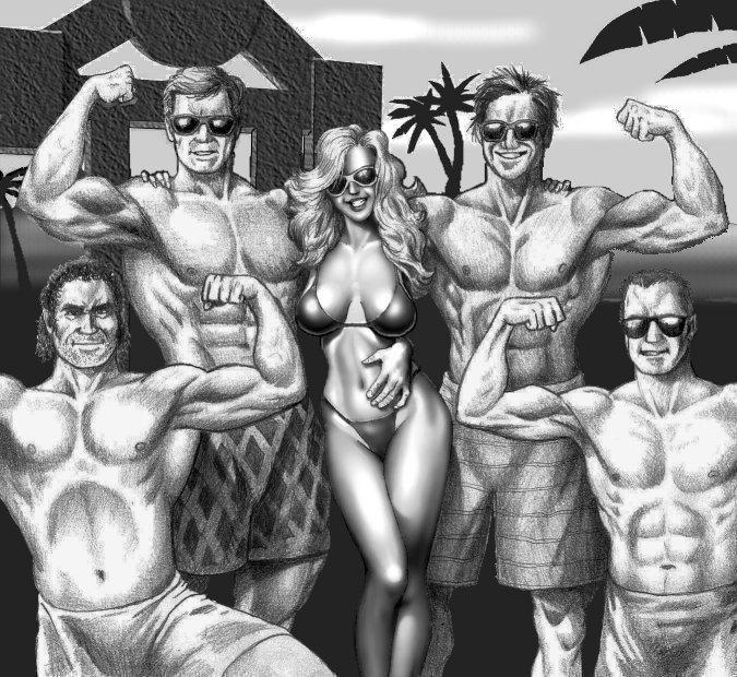 Posing At Muscle Beach-WIP by mjarrett1000