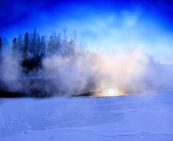 steaming river by KariLiimatainen
