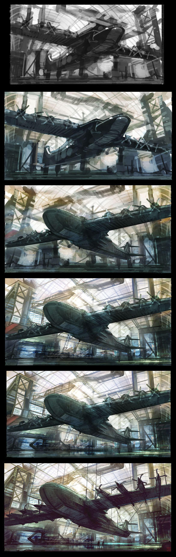 Hyper G One - hangar steps by Hideyoshi