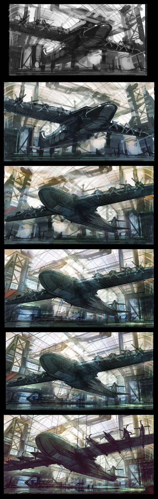 Hyper G One - hangar steps by Hideyoshi
