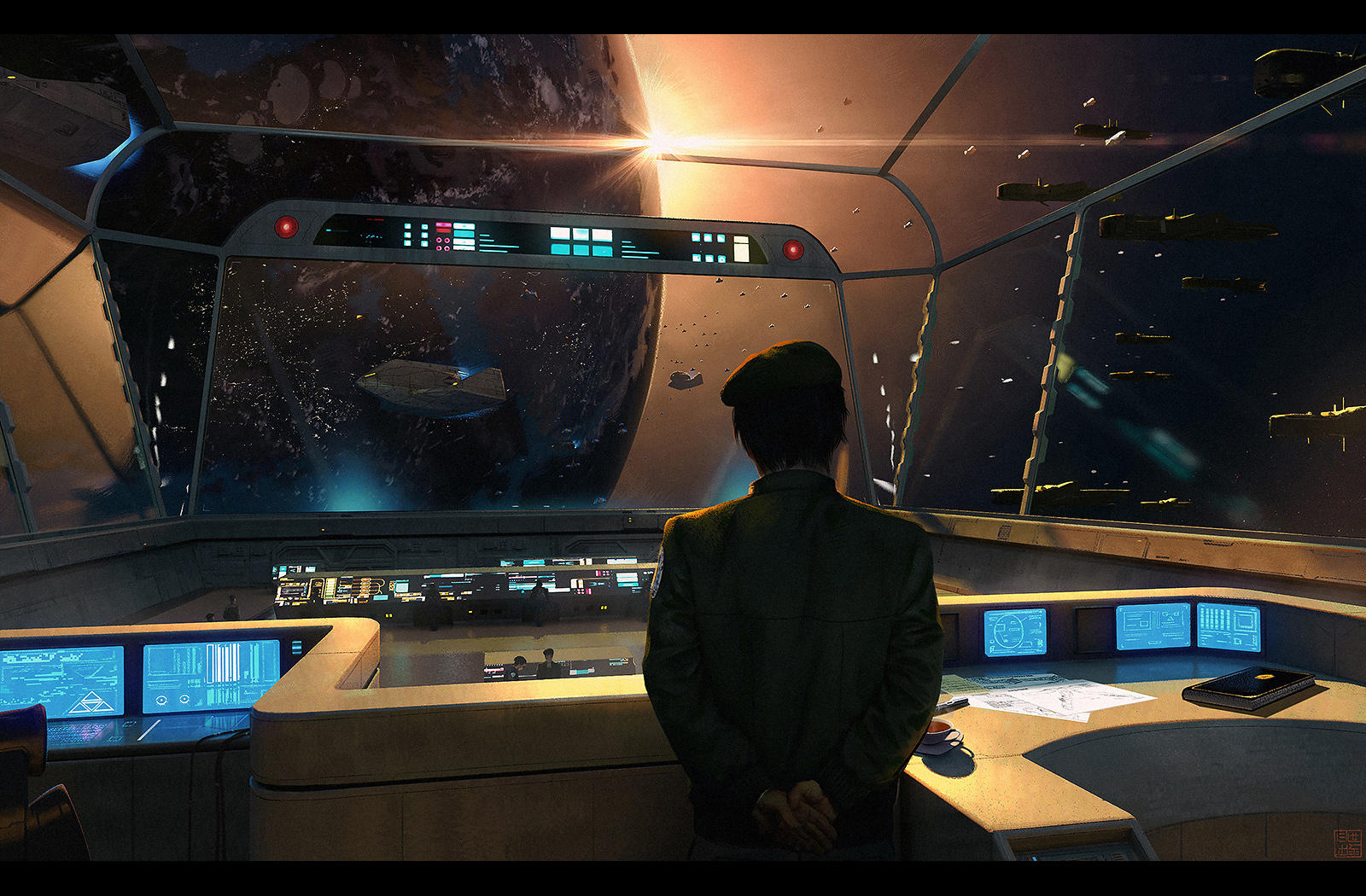 Legend of Galactic Heroes - Hyperion Bridge by Hideyoshi