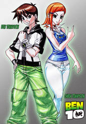 Ben and Gwen Tennyson by jadenkaiba