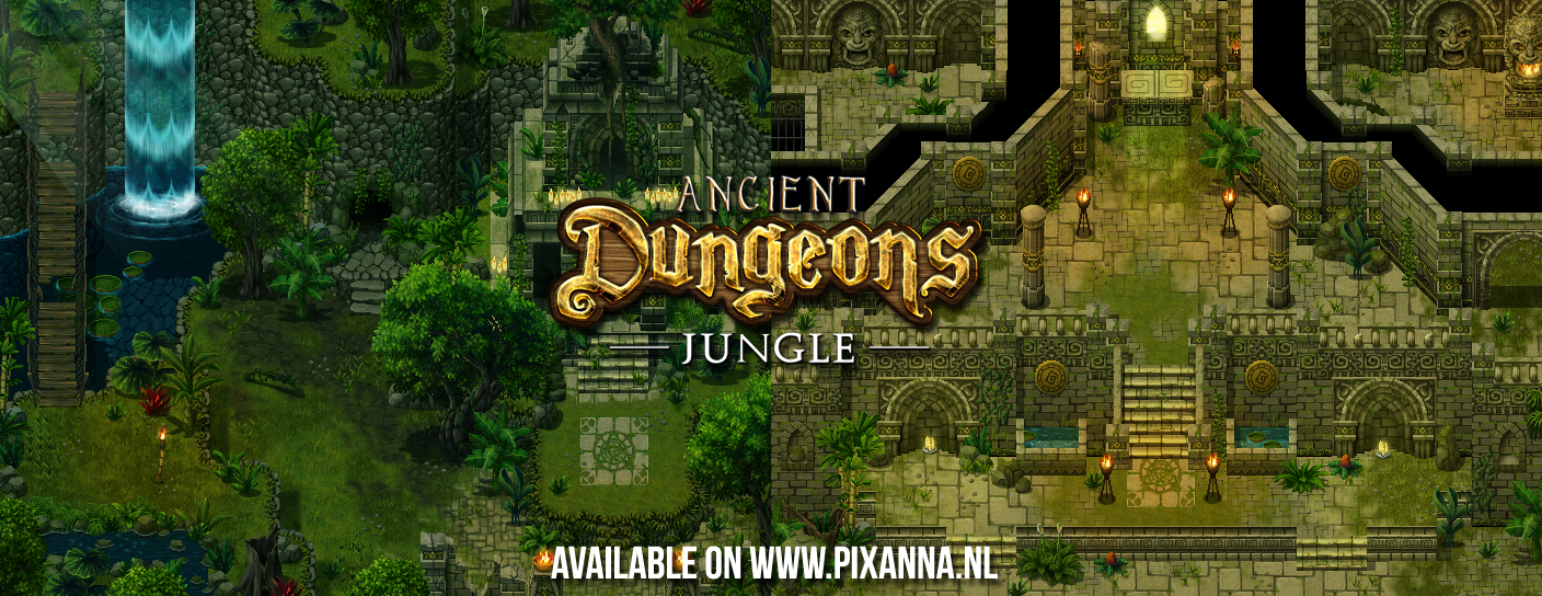 Ancient Dungeons: Jungle tileset by PinkFireFly