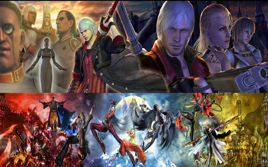 Bayonetta 2 And Devil May Cry 4 Wallpaper By Me By Hatredboy On