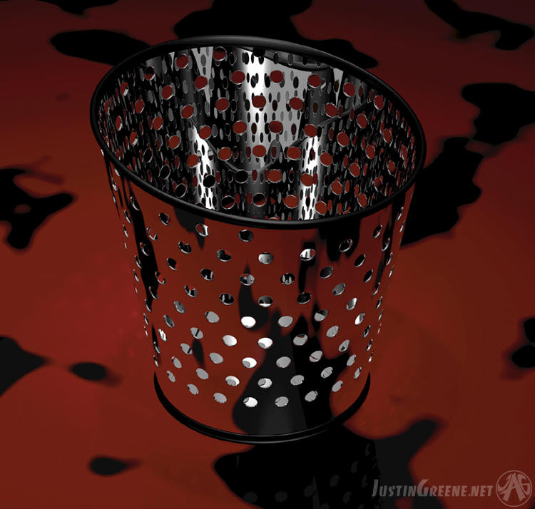 3D Modeling - Trash Can by JustinGreene