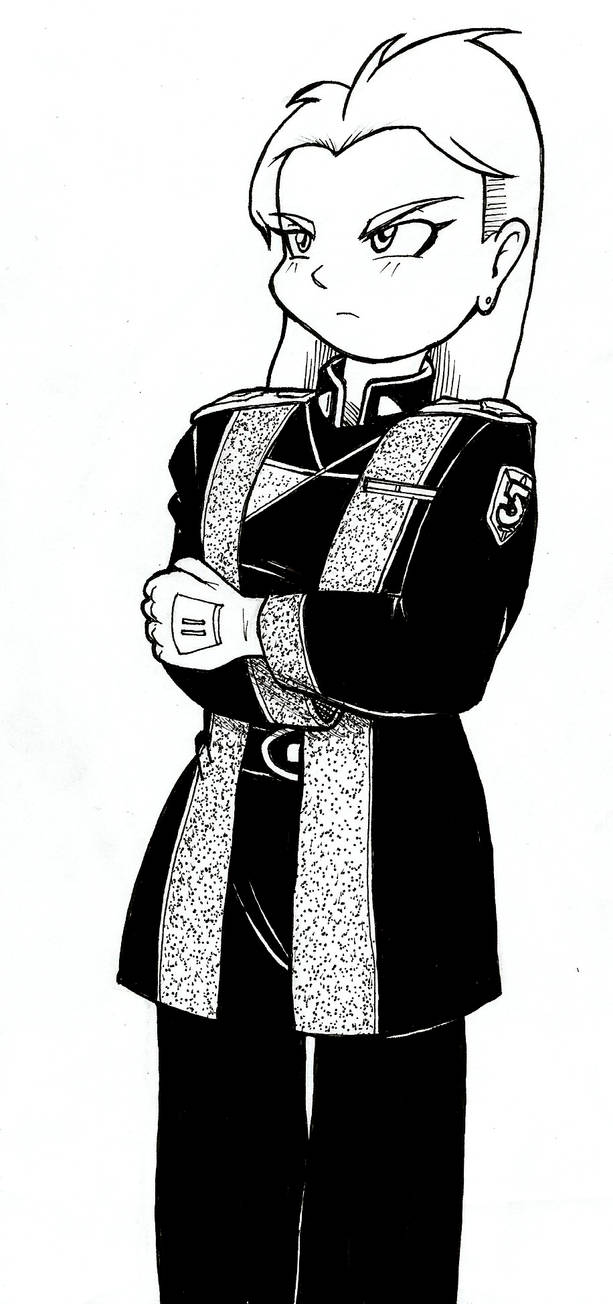 Susan Ivanova - Babylon 5 (Inktober) by JustinGreene