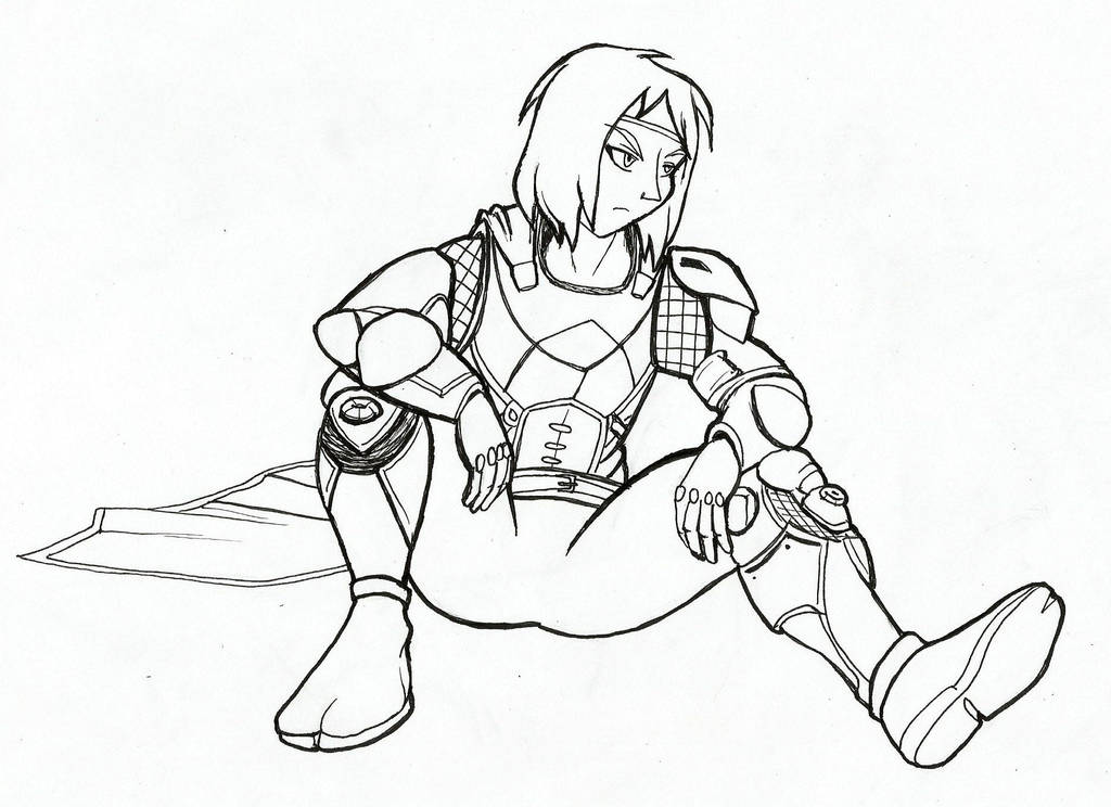 Awoken Hunter (AnimeCwboy) - Destiny 2 (Inktober) by JustinGreene