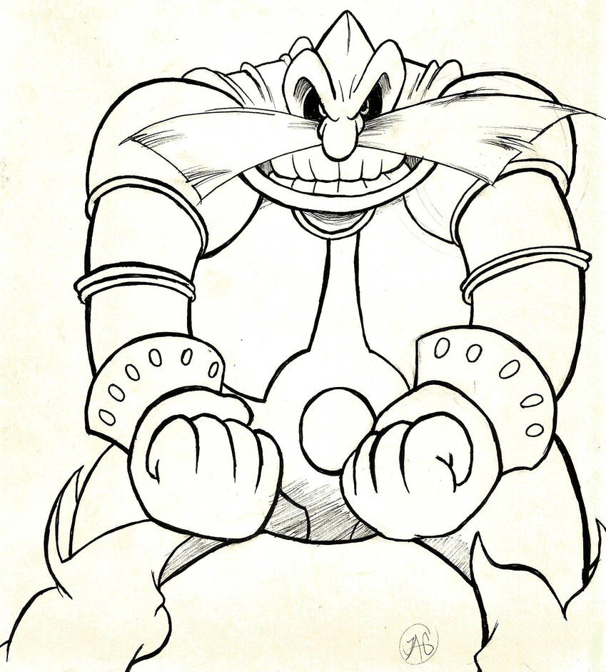 Robotnik - Sonic the Comic/AoStH (Inktober) by JustinGreene