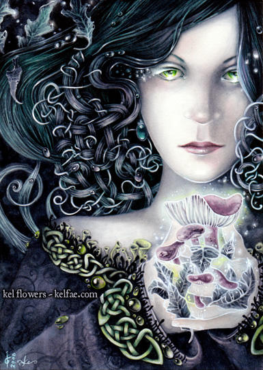 Elfknots:Autumn - watercolour by myceliae