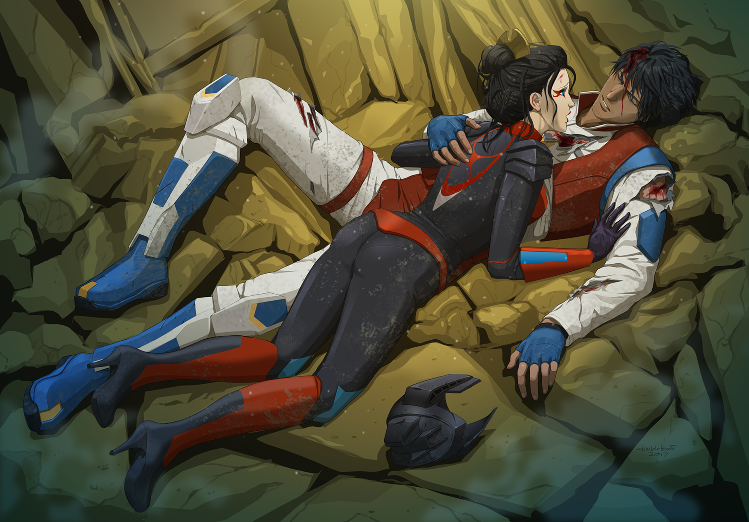 Commission// Starscream and Windblade Humanized by doubleleaf