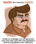 Ron Swanson Inked by kingofsnake
