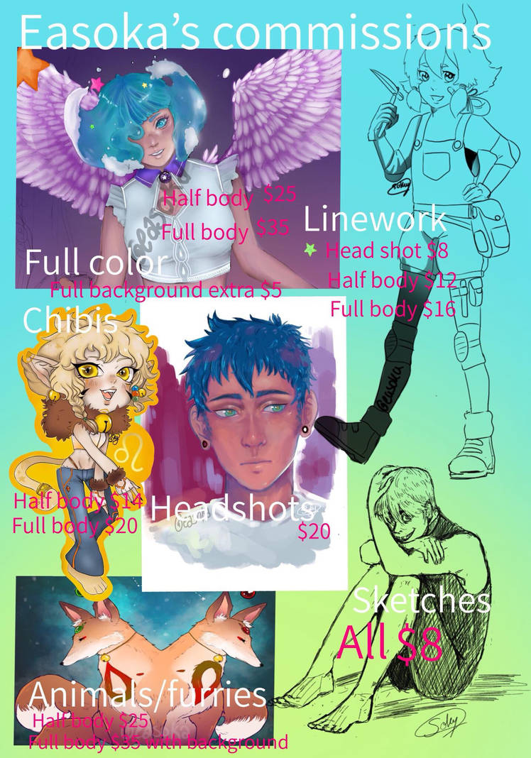 Open for commissions by Easoka Open for commissions by Easoka
