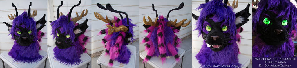 Faustorian the Kellashee Fursuit Head by The-SixthLeafClover