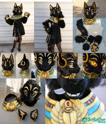 The Egyptian Bastet Cat Partial Fursuit by The-SixthLeafClover