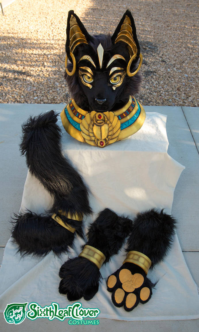 Egyptian Cat Fursuit Costume Partial by The-SixthLeafClover on DeviantArt