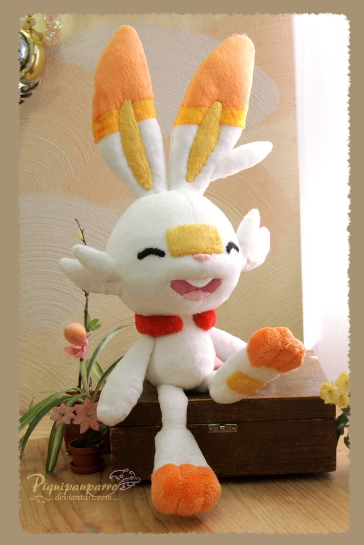 Scorbunny - Handmade plushie by Piquipauparro