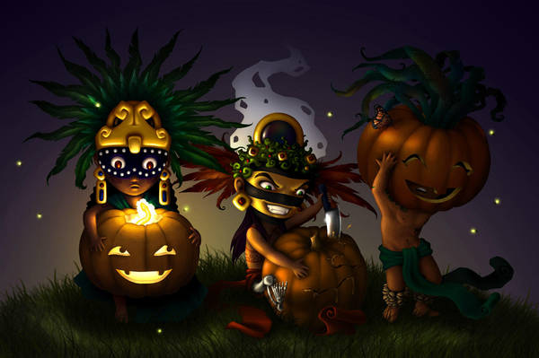 Aztec Halloween by TheArtfulMegalodon