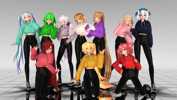 xX MMD Xx GYM Girls Pack DL DOWN by Yoko-ChanYT