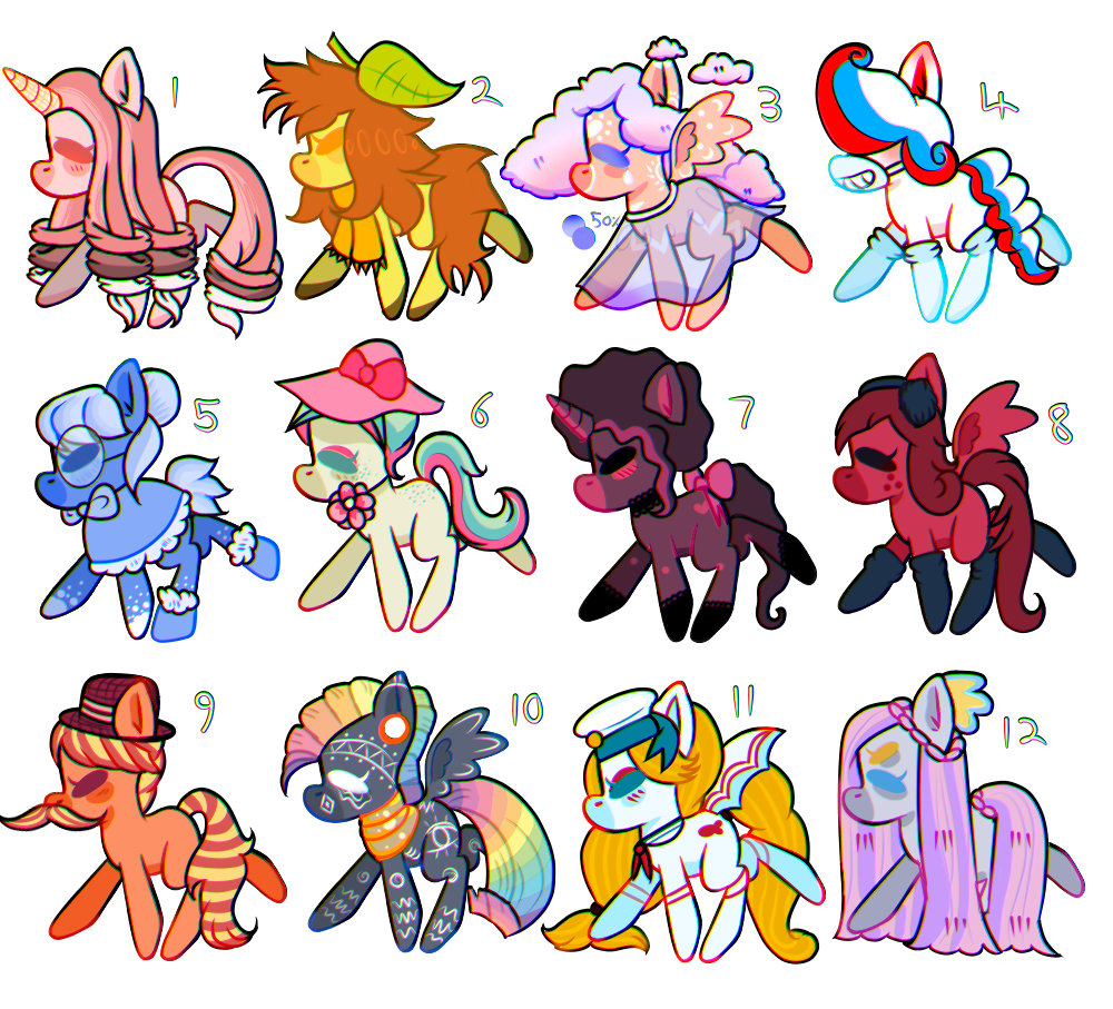 Pony Adopts 3 OPEN 7/12 by LavenderDeer on DeviantArt