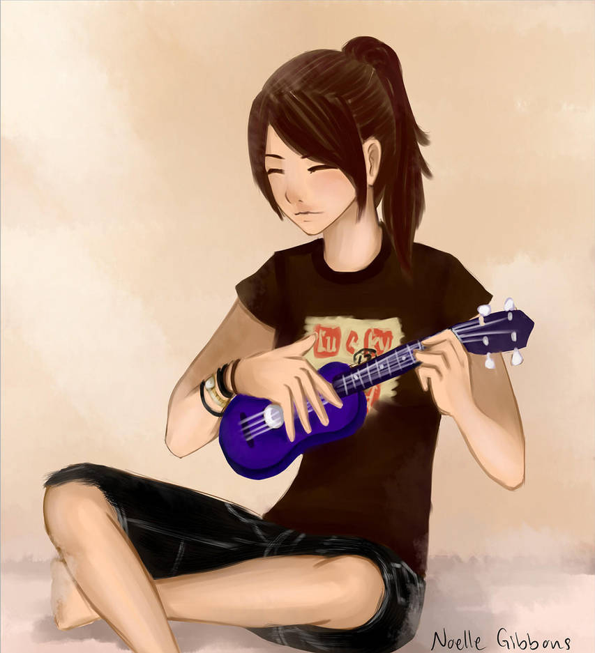 me playing ukulele by GrlwhoKnowSummat