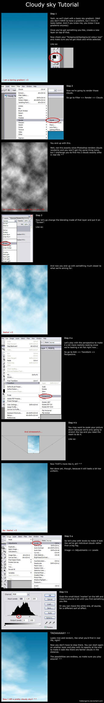 Cloudy Sky Tutorial by Mangsney