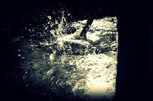 splashing water on ice by Hildeknots